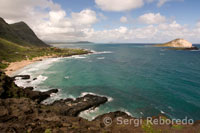 Platja de Makapu'u. Vistes al Fons de l'illa de Demà. Oahu.